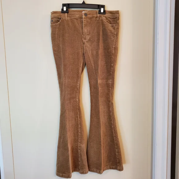 Corduroy Flare Jeans in Warm Brown - Picture 2 of 2